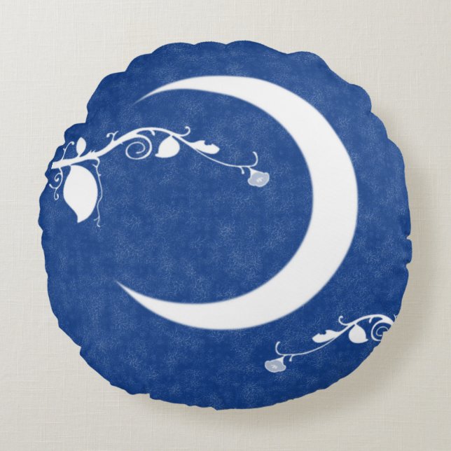 Coussins Ronds Jardin de lune : Clair de lune et vignes (Devant)