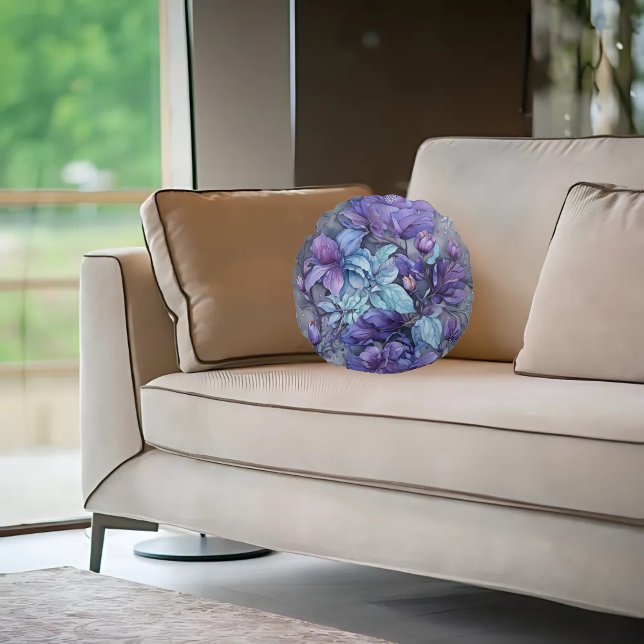 Coussins Ronds Jardin de Periwinkle (Créateur téléchargé)