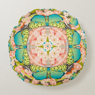Coussins Ronds Jardin des papillons