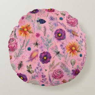 Coussins Ronds Jardin Florissant Fantaisiste