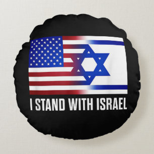 Coussins Ronds Je suis avec Israël Patriotique