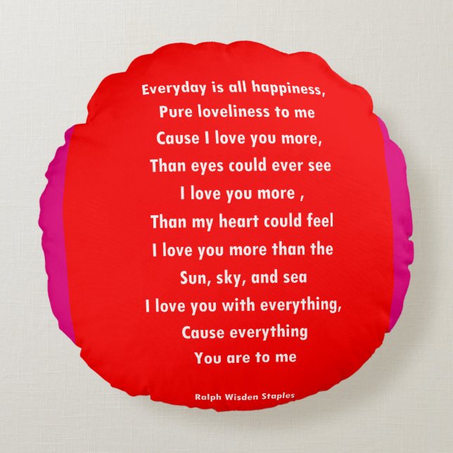 Coussins Ronds Je t'aime (Devant)