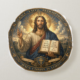 Coussins Ronds Jésus-Christ est Seigneur