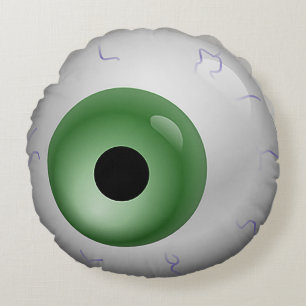 Coussins Ronds Jeu de sanglots vert Zombie Halloween ronde