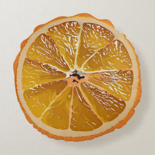 Coussins Ronds Jicy orange - amusant