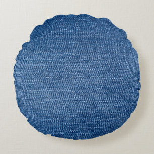 Coussins Ronds Jjeans en denim bleu