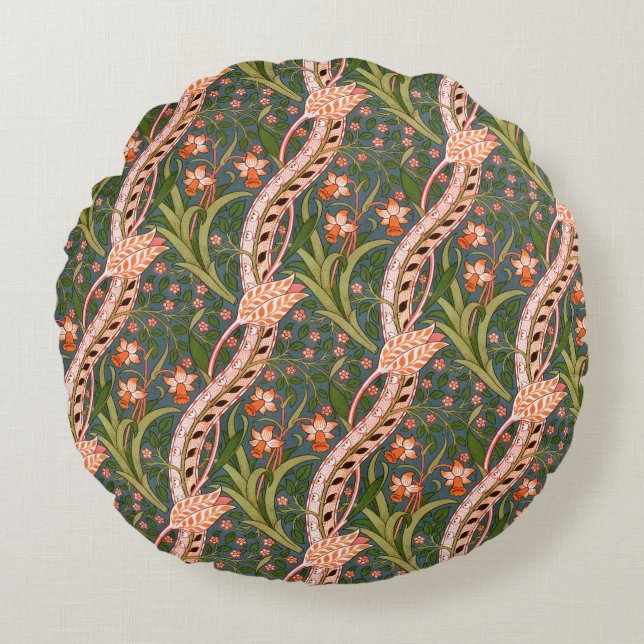 Coussins Ronds John Henry Dearle Daffodil Chintz Original (Devant)