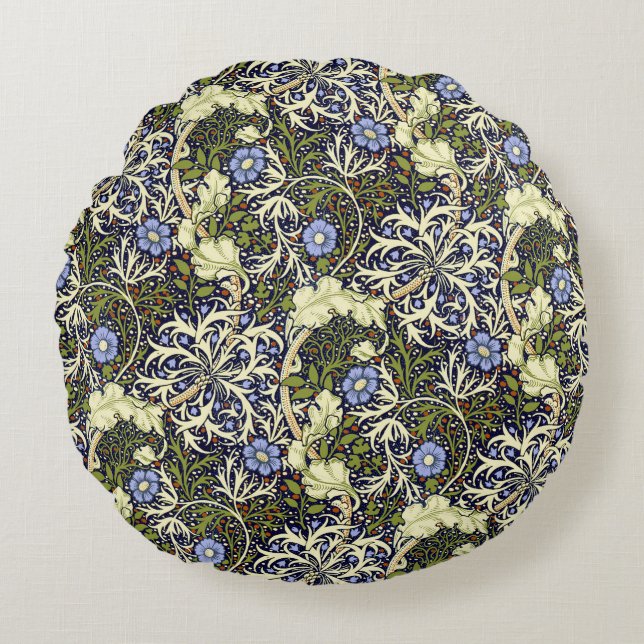 Coussins Ronds John Henry Dearle Motif d'algues (Devant)