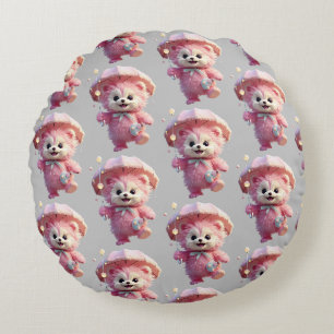 Coussins Ronds "Joie rose cosy"