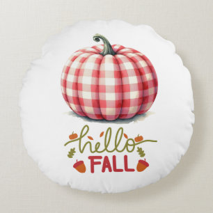 Coussins Ronds Joli bonjour chute plaid citrouille