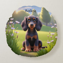 Joli chiot Gordon Setter de dessin animé
