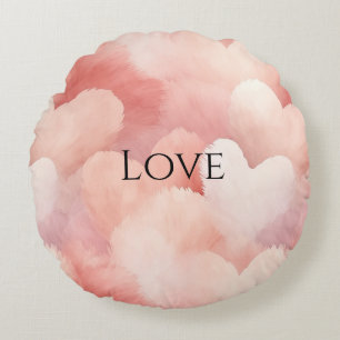 Coussins Ronds Joli Coeur rose