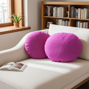 Coussins Ronds Joli et élégant motif abstrait rose chaud