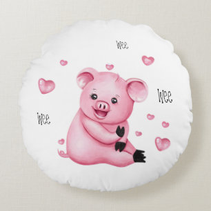 Coussins Ronds Joli petit porc
