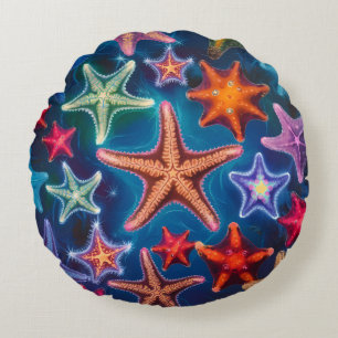 Coussins Ronds Joli petit Starfish coloré dans la mer
