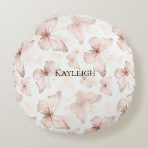 Coussins Ronds Jolies Papillons Roses Baby Shower