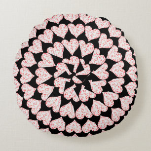 Coussins Ronds Jouer Des Cartes Coeurs En Formes Cardiaques,