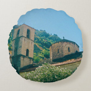 Coussins Ronds Jour d'été à Kotor - Monténégro