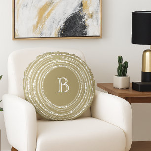 Coussins Ronds Joyeux Et Lumineux Étincelles Monogrammes Vacances