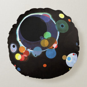 Coussins Ronds Kandinsky - Plusieurs Cercles, célèbre art abstrai