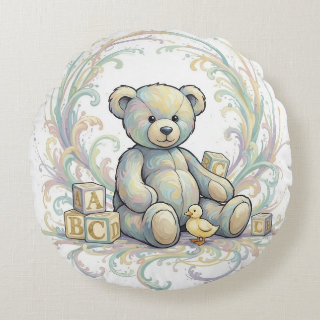 Coussins Ronds Kids Room Bear Round Cushion (Devant)