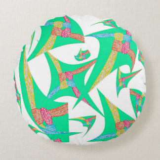 Coussins Ronds Kites of Connection Throw Pillow, Round Pillow