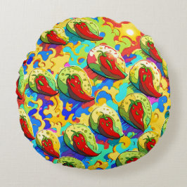 Coussins Ronds Kiwi Inferno - Empire des ananas