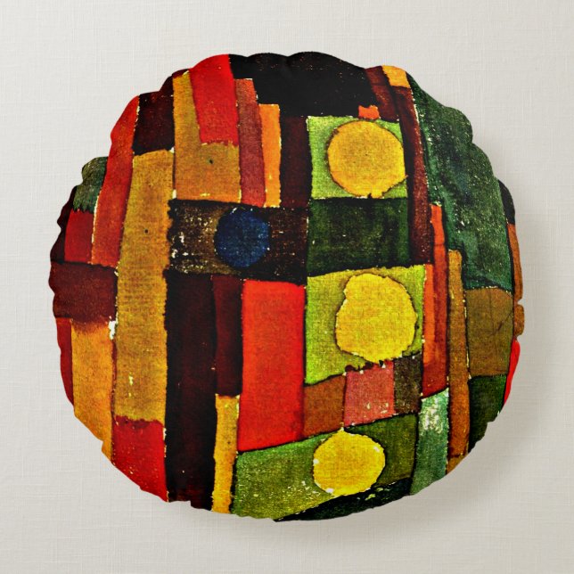 Coussins Ronds Klee - Dans le style de Kairouan, (Devant)