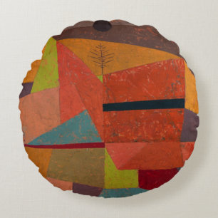 Coussins Ronds Klee - Paysage montagneux joyeux