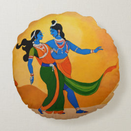 Coussins Ronds krishna radha