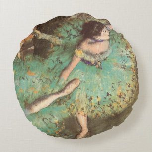 Coussins Ronds La danseuse verte par Edgar Degas, Ballet Vintage
