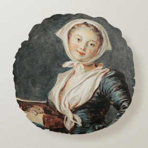 Coussins Ronds La fille avec Marmot par Fragonard