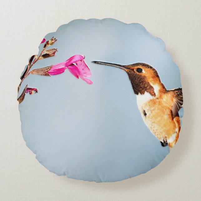 Coussins Ronds La nature des colibris (Devant)