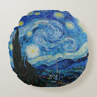 Coussins Ronds La nuit étoilée de Vincent Van Gogh