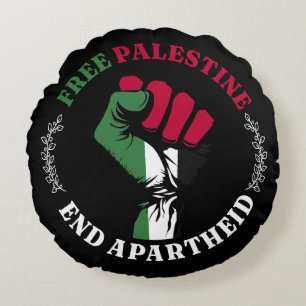 Coussins Ronds La Palestine libre met fin à l'apartheid