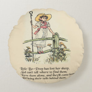 Coussins Ronds La petite Bo-Peep : Classique Kate Greenaway Nurse