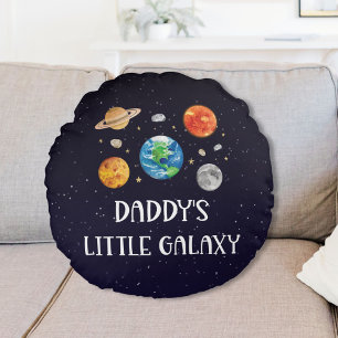 Coussins Ronds La petite galaxie de papa Citation drôle de la nur