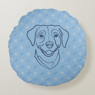 Coussins Ronds Labrador Retriever. Édition Bonheur !