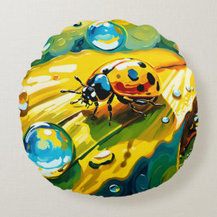 Coussins Ronds Ladybug
