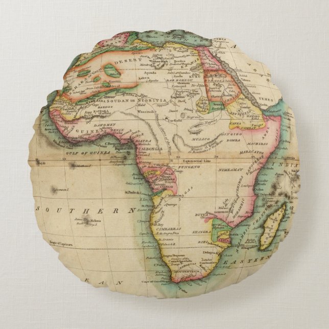 Coussins Ronds L'Afrique 43 (Devant)
