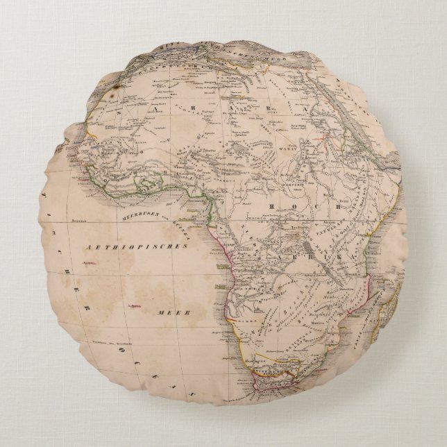 Coussins Ronds L'Afrique 51 (Devant)