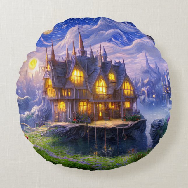Coussins Ronds Lake House (Devant)