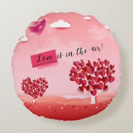 Coussins Ronds "L'amour est dans l'air!" magnifique arbre d'amour