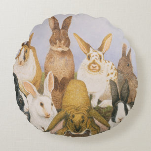 Coussins Ronds Lapins chanceux