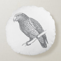 L'art linéaire de perroquet (gris) Beaux-arts