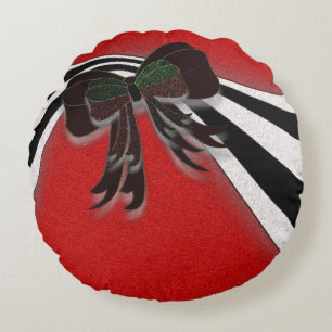 Coussins Ronds Le Bow de Noël -