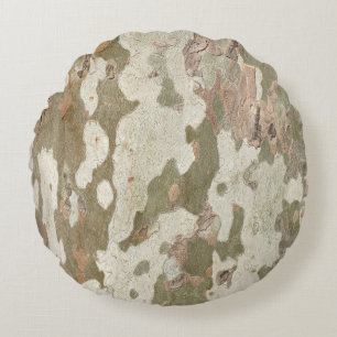 Coussins Ronds Le camouflage de l'arbre de l'avion ressemble à un