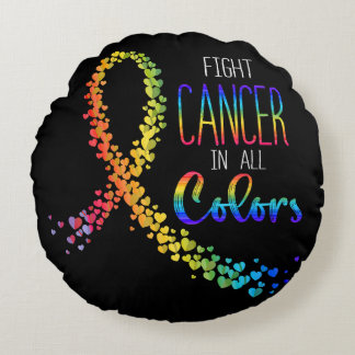 Coussins Ronds Le Cancer C'est Moche Combattant Combat Soutenir L