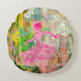 Coussins Ronds Le Chaos Stalker - Neon Ballet