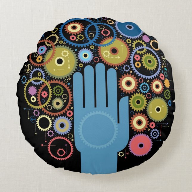 Coussins Ronds Le concept du mouvement (Devant)